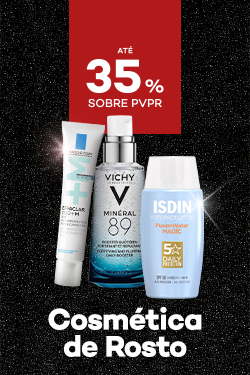 Produtos de Cosmética Rosto com destaque promocional de até 35% sobre preço de Venda ao Público Recomendado